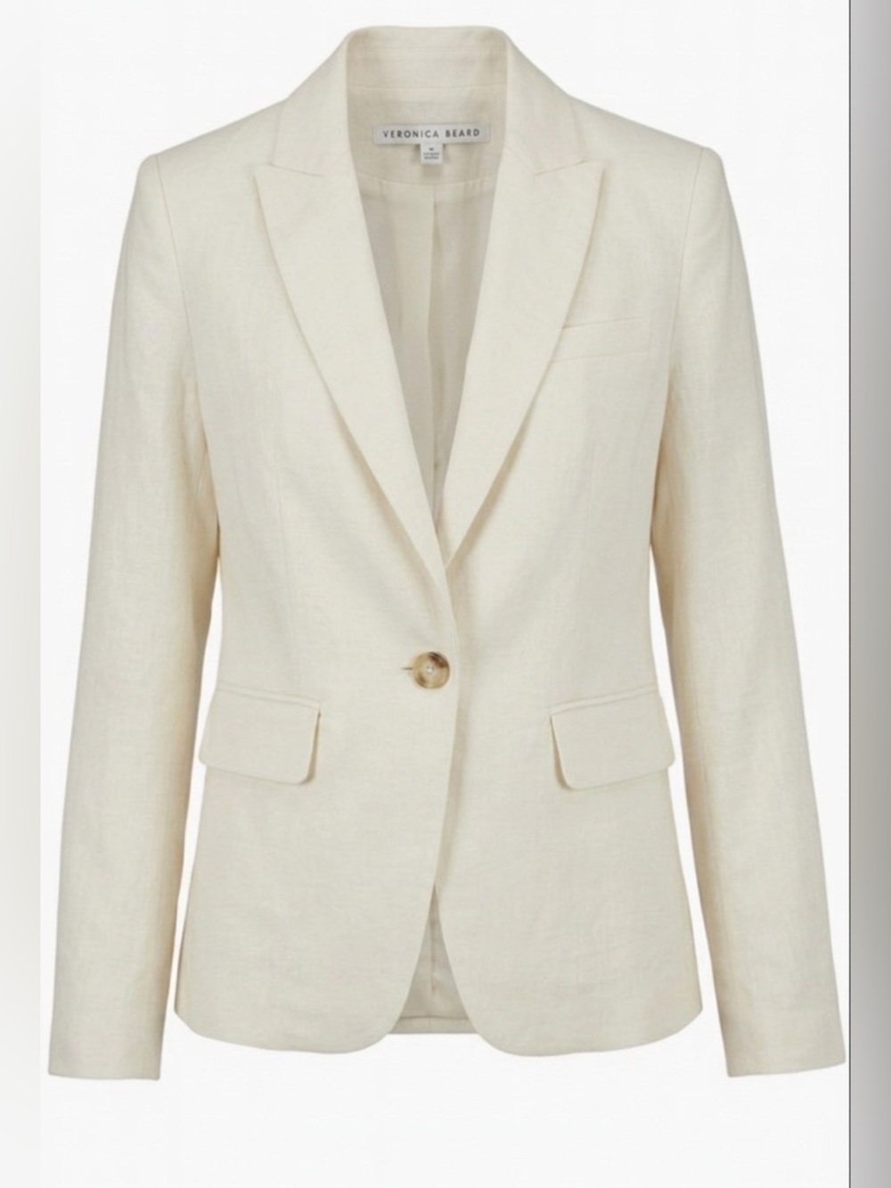 Veronica Beard Linen Blend Cutway Dickey Blazer - Picture 5 of 6
